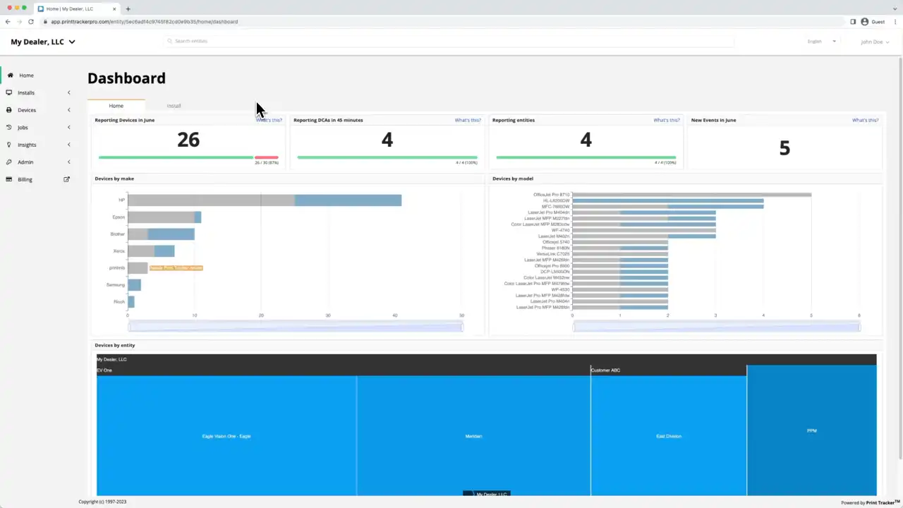 Managed Print Services software interface and features in Albuquerque, New Mexico.
